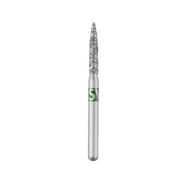 Piranha® Single Patient Use Diamond Bur, Flame Shape, Coarse Grit, Friction Grip, #862-014C, 1.4 mm Diameter, 25/Pkg thumbnail 7