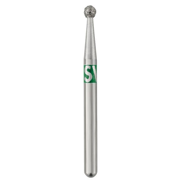 Piranha Diamonds FG #801.018 Coarse Grit, Round Shaped, Single Use Diamond Bur, 25/Box - Piranha Diamonds FG #801.018 Coarse Grit, Round Shaped, Single Use Diamond Bur - Image 1