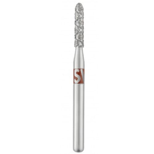 SS White Piranha Single-Use Diamond Bur, Fine Grit, Modified Beveled Cylinder, FG 877-012F, 25/Pk thumbnail 6