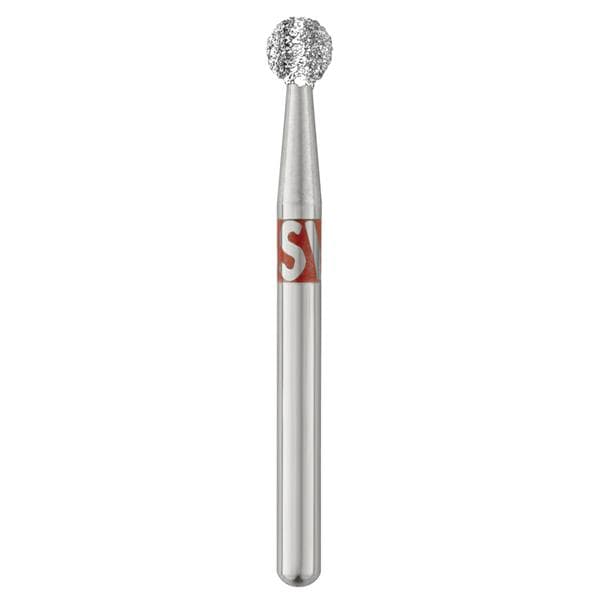 SS White Piranha Single-Use Diamond Bur, Fine Grit, Round Shape, FG, #801-013F, 25/Pk thumbnail 6