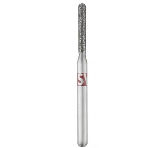 Piranha Diamond Single-Use Burs, FG, Round End Cylinder, #880-010, 1.0 mm, Fine, Red, 25/Pk, 880-010F thumbnail 7