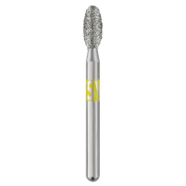 Piranha Diamond Single-Use Burs, FG, Football, # 379-023, 2.3 mm, Very Fine, Yellow, 25/Pk, 379-023VF thumbnail 10