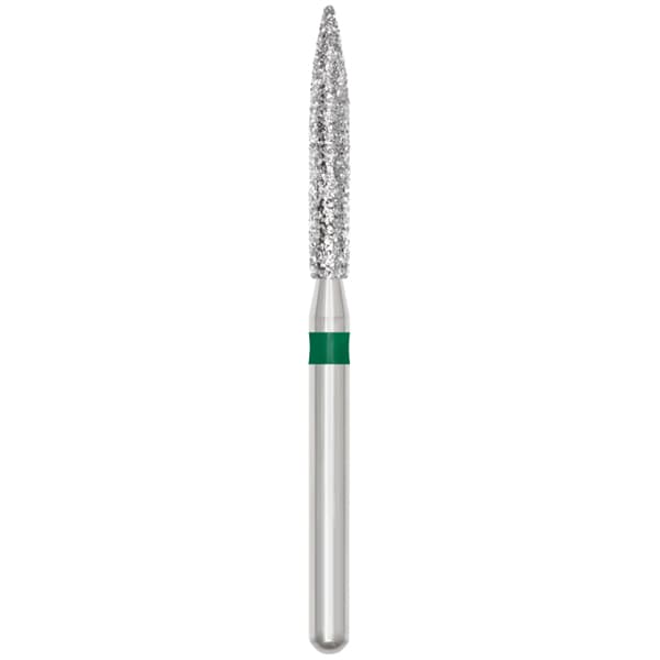 SS White Revelation Diamond Bur, Friction Grip, Coarse Grit, Flame Shape, #863-016C, 1.6 mm Diameter, 5/Pkg thumbnail 6