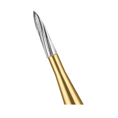 TriRockDental FG #7903 12-Blade Needle T&F Finishing Bur, 10/Pk - TriRockDental FG #7903 12 blade Needle T&F bur, 10/Pk - Image 1