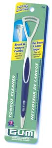 GUM Dual-Action Tongue Cleaner, Assorted Colors, 6/Bx, 760PA thumbnail 3