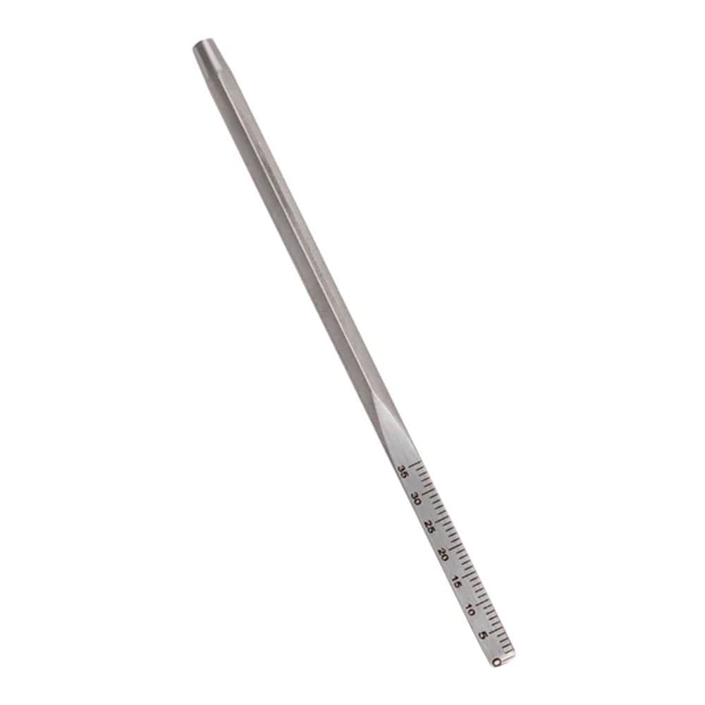 Surgimac Eco Series Octagonal Cone Socket Mirror Handle, Single Ended with 35 mm Ruler, Stainless Steel, 1/Pk - Eco Series Octagonal Cone Socket Mirror Handle, 1/Pk - Image 1
