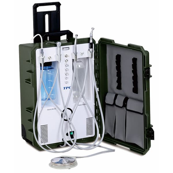TPC Portable Dental System, 4 Hole Instrument Tubing, 110V, 3-Way Syringe, PC-2630 thumbnail 3