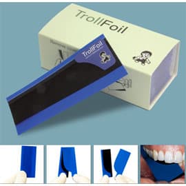 TrollFoil Pre-Mounted Double-Sided Articulating Foil, 8 Microns, Blue, 3" x 3/4", 500/Box, 12000501 thumbnail 14
