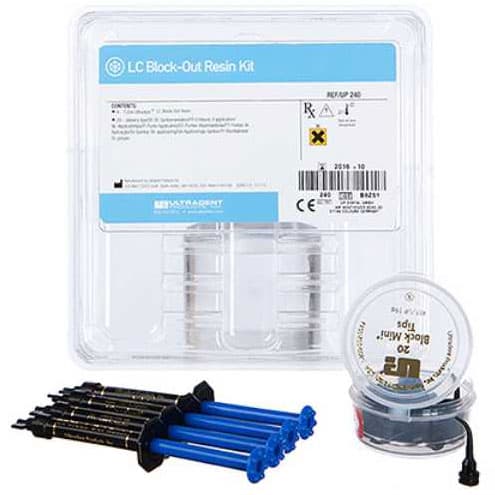 Ultradent LC Block-Out Resin Kit, 4 x 1.2 mL Syringes, 20 Black Mini Tips, 4.8 mL Total thumbnail 5