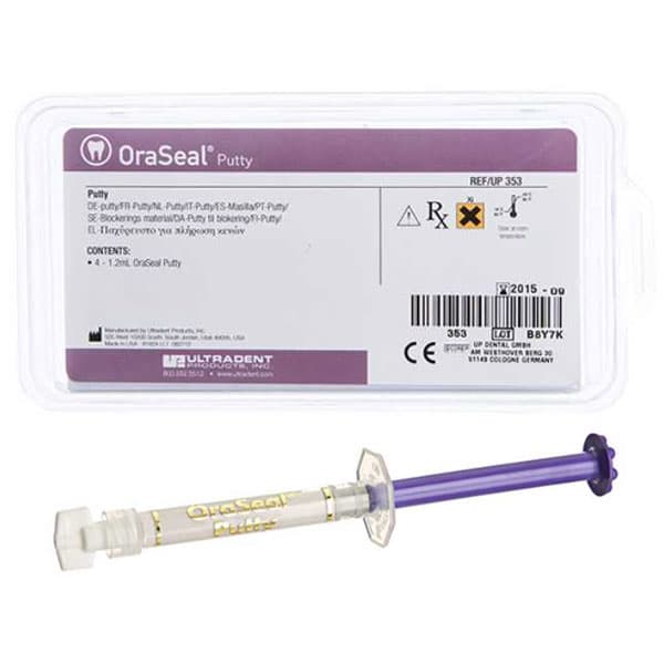 Ultradent OraSeal Putty Syringe Refill, 1.2 ml, Box of 4, 353 thumbnail 2
