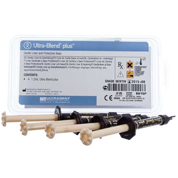Ultra-Blend plus Dentin Liner and Protective Base, Light-Cured Calcium Hydroxide, 4 x 1.2 ml Syringes - Ultra-Blend plus - Image 1