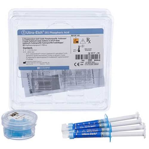 Ultra-Etch Etching Gel Kit, 35% Phosphoric Acid, 4 x 1.2 ml Syringes & 20 Blue Micro Tips, Ultradent thumbnail 3
