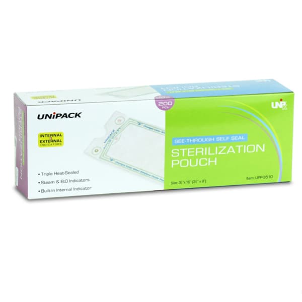 Dukal UniPack Self-Sealing Sterilization Pouches, 2.75" x 10", Blue Tint, 200/Box, UPP-2710 thumbnail 5