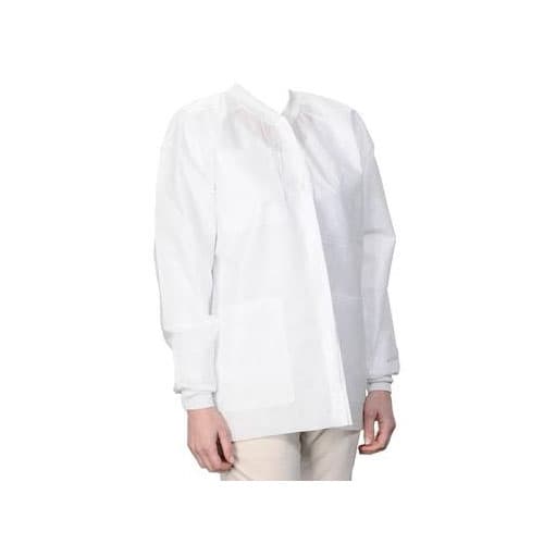 Valumax Extra-Safe White Lab Jacket, XXX-Large, Latex-Free, Fluid Resistant, AAMI Level 3, Hip Length, 10/Pack thumbnail 3
