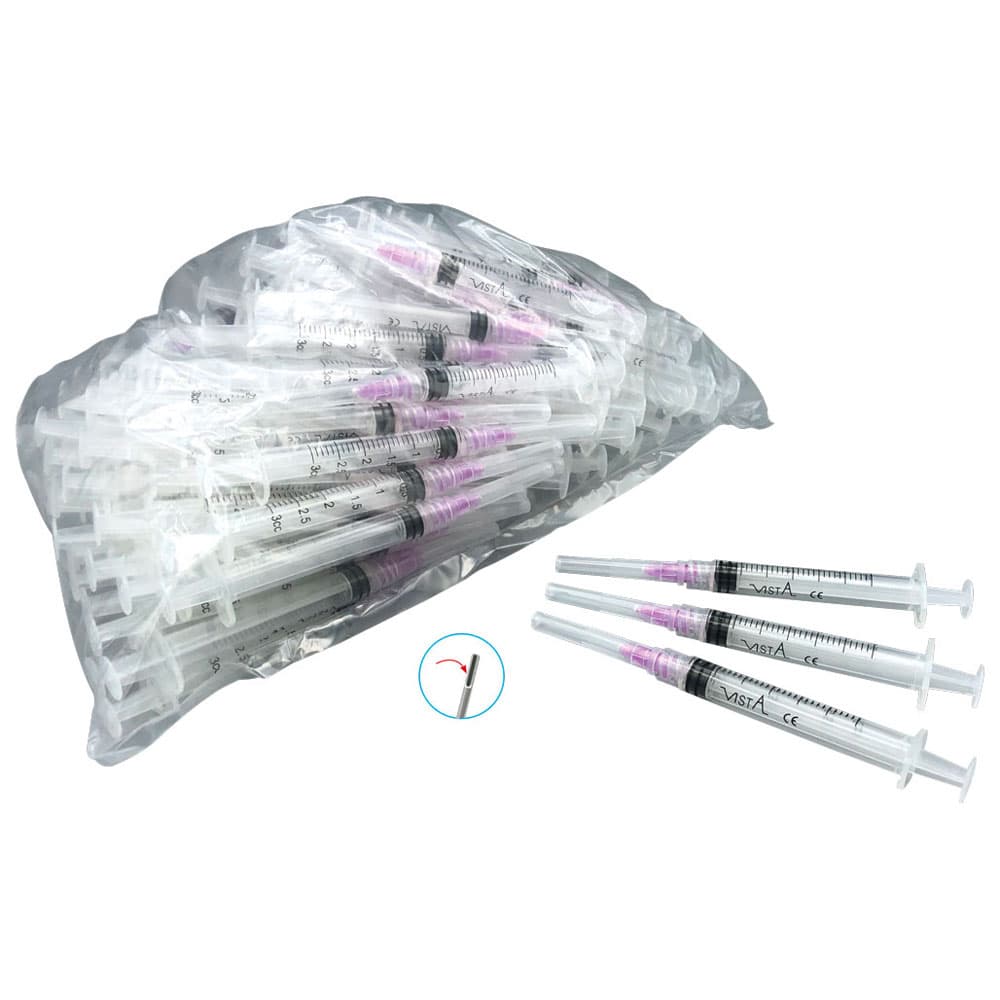 Vista Apex Appli-Vac Pre-Tipped Syringe, 3cc, 30 Ga, Purple, Luer Lock, 100/Box, 316139 thumbnail 9