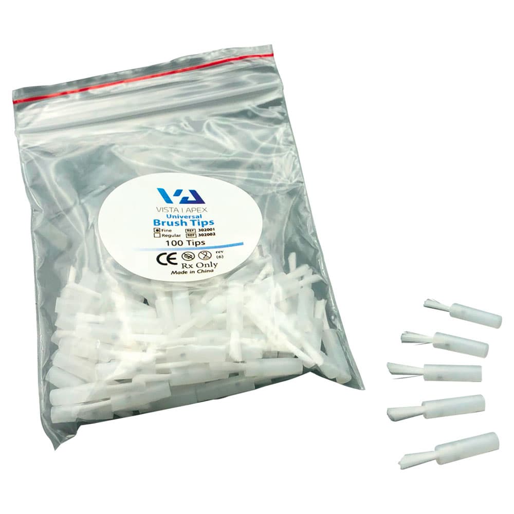 Vista Apex Universal Composite Brush Tips, Fine White, 100/Bag, 302001 thumbnail 14