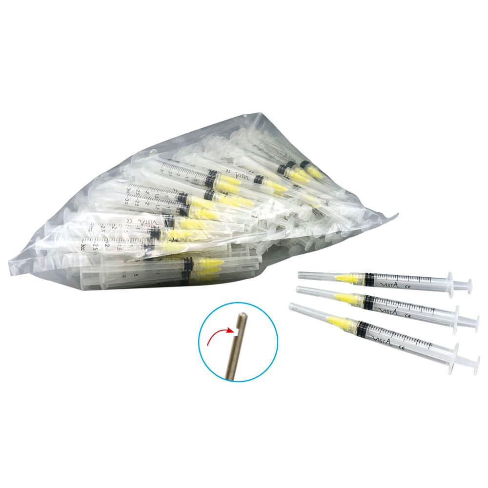 Vista-Probe Pre-Tipped Syringes, 3cc Luer Lock, 27 Gauge Closed-End Side-Port Tips, 100/Box thumbnail 7