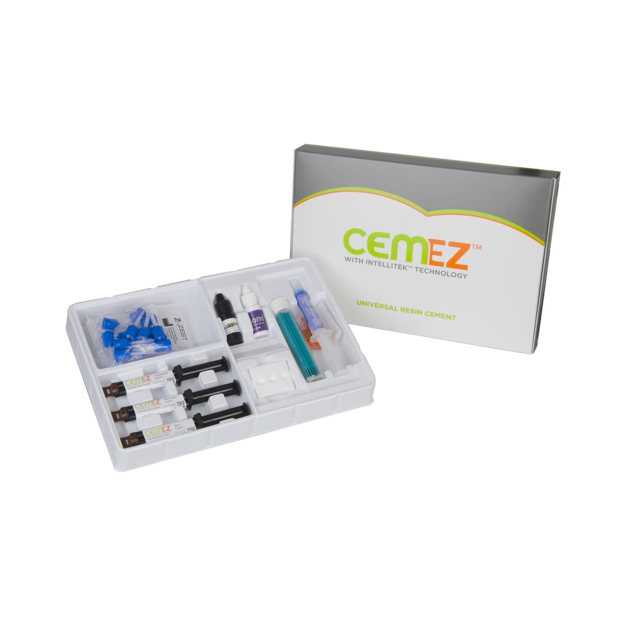 Cem EZ Dual-Cure Universal Resin Cement Starter Kit, 3 x 5g Syringes (Translucent, Warm, White Opaque), with Accessories thumbnail 3