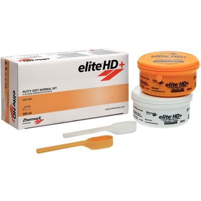 Elite HD+ Putty Soft Regular Set, A-Silicone Impression Material, 2 x 250 mL (Base & Catalyst), Orange, C203000 thumbnail 8