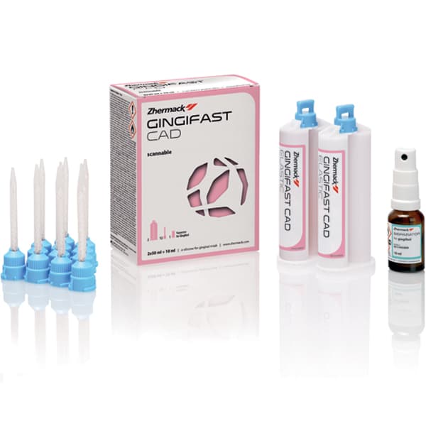 Zhermack Gingifast CAD Elastic Gingival Masking Material, Vinylpolysiloxane, 10 Minute Set, Standard Package, 2 x 50 mL Cartridges, C203227 thumbnail 4