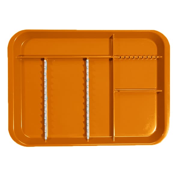 Zirc B-Lok Divided Setup Tray, Size B, Neon Orange, 13-3/8" x 9-5/8" x 7/8", 1/Pk, 20Z451Q thumbnail 7