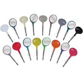 Zirc Crystal HD #5 Mouth Mirror Head, Red Plastic, Cone Socket, 12/Pk, 50Z372M thumbnail 7