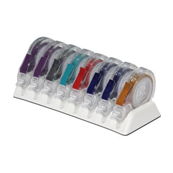 Zirc E-Z ID Tape System, Jewel Assorted Colors, 8 Rolls of 3 ft x 1/4" Tape with Dispenser Rack, 70Z315 thumbnail 10