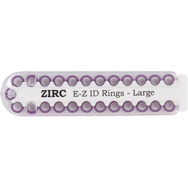 Zirc E-Z ID Instrument Rings, Large, Plum, 25/Pack, 70Z200-E thumbnail 7