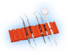 Zirc Yellow Instrument Mat, 6-3/4" x 2" x 3/8", Non-Slip Soft Material, Holds 10 Hand or 4 Surgical Instruments thumbnail 2