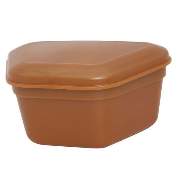 Zirc Copper Plastic Denture Box with Hinged Lid, 4-3/8" x 3-3/8" x 2", Pack of 12 thumbnail 2