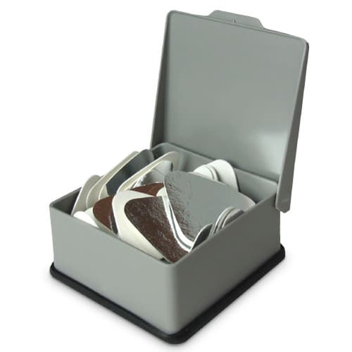 Zirc Tub Box with Attached Lid, Gray, 3-3/4" x 3-5/8" x 1-7/8", 20Z474 thumbnail 4