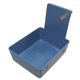 Zirc Wall-Hanging Lab Pan, Blue Plastic with Metal Clip and Wall-Hanging Strip - Zirc Wall-Hanging Lab Pan - Blue Plastic Pan With Metal Clip and Wall-Hanging - Image 1