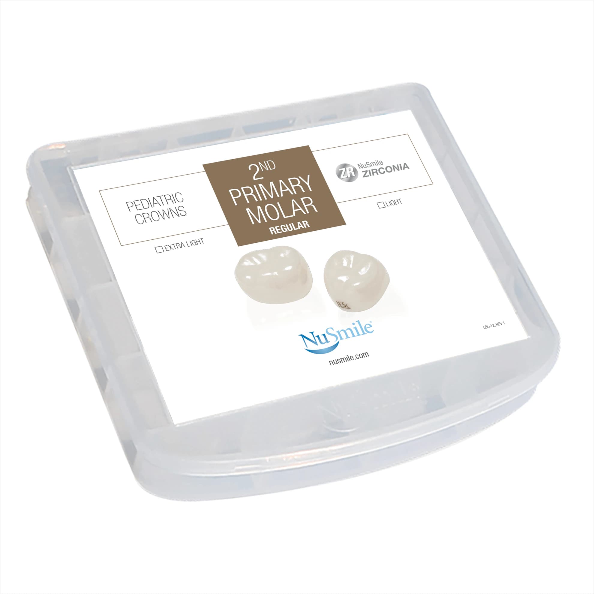 NuSmile ZR 2nd Primary Molar Crown Storage Box - NuSmile ZR 2nd Primary Molar Crown Storage Box - Image 1
