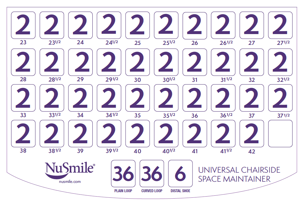 NuSmile Universal Chairside Space Maintainer Professional Kit - NuSmile Universal Chairside Space Maintainer Professional Kit - Image 1
