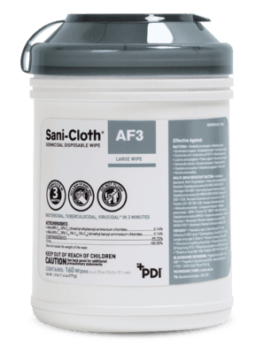 Sani-Cloth AF3 Germicidal Disposable Wipes, Large, 6" x 6-3/4", 160/Canister - Sani-Cloth AF3 Wipes Large 160/Pk - Image 1