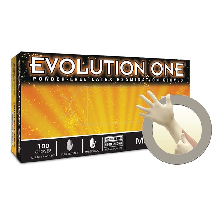 Evolution One® Latex Exam Gloves, Powder Free, Non-Sterile, Textured, Extra Large, Natural, 100/Box, EV-2050-XL thumbnail 14