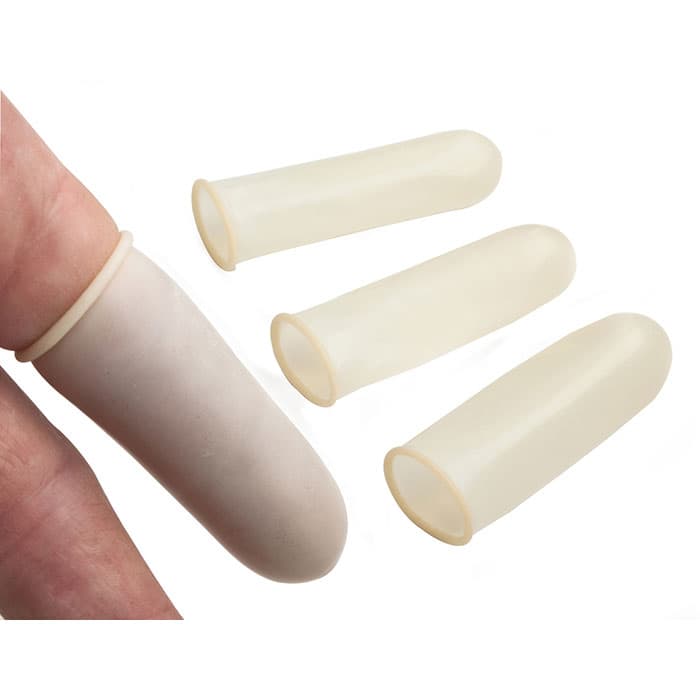 Dukal Tech-Med Latex Finger Cots, X-Large, Powder-Free, Pre-Rolled, Natural White, 144/Box, 4423XL thumbnail 12