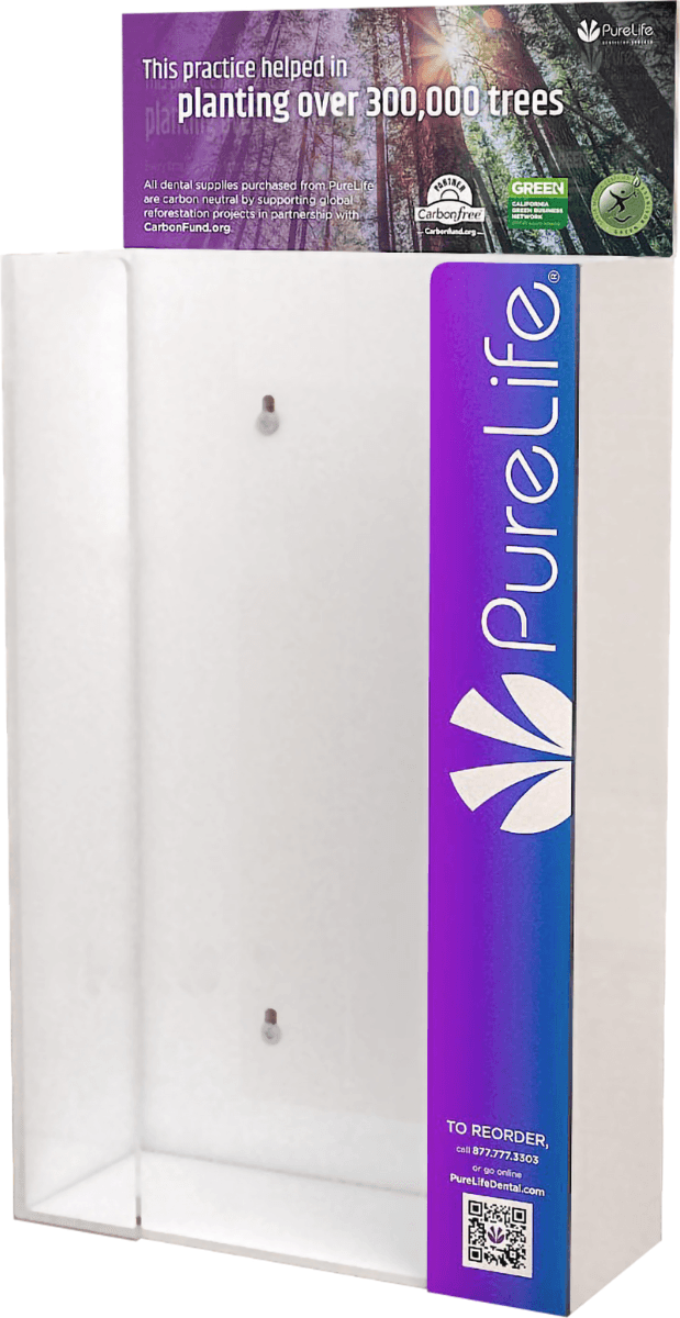 PureLife Acrylic Glove Box Holder, Triple Capacity, Horizontal, 9.5" x 4" x 19", Removable Backsplash, Wall/Cabinet Mount - PureLife Acrylic Glove Box Holder - 9.5&rdquo; x 4&rdquo; x 19&rdquo; (With Removable Backsplash) - Image 1