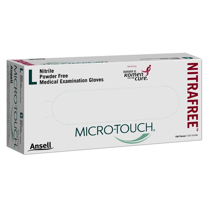 Micro-Touch NitraFree Nitrile Exam Gloves, Powder Free, Non-Sterile, Large, Pink, 100/Box, 6034513 thumbnail 21