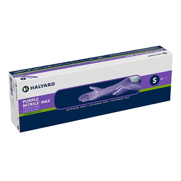 Halyard Purple Nitrile Max Exam Gloves, Powder-Free, Large, 50/Box, 44994 thumbnail 8