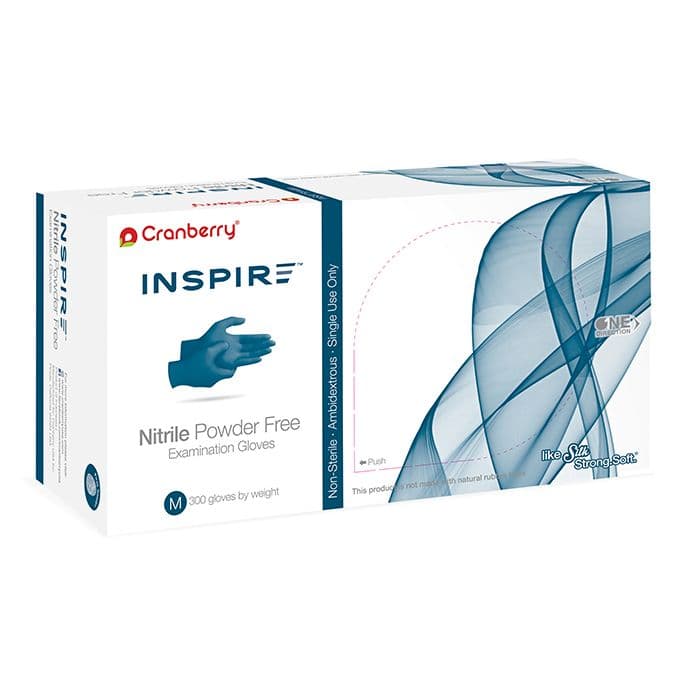 Cranberry Inspire Nitrile Exam Gloves, Powder-Free, Non-Sterile, Small, Aegean Blue, 300/Box, CR3386 thumbnail 16
