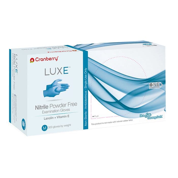 Cranberry LUXE Nitrile Exam Gloves, Powder Free, Non-Sterile, Large, Azure Blue, 300/Box, CR3668 thumbnail 18
