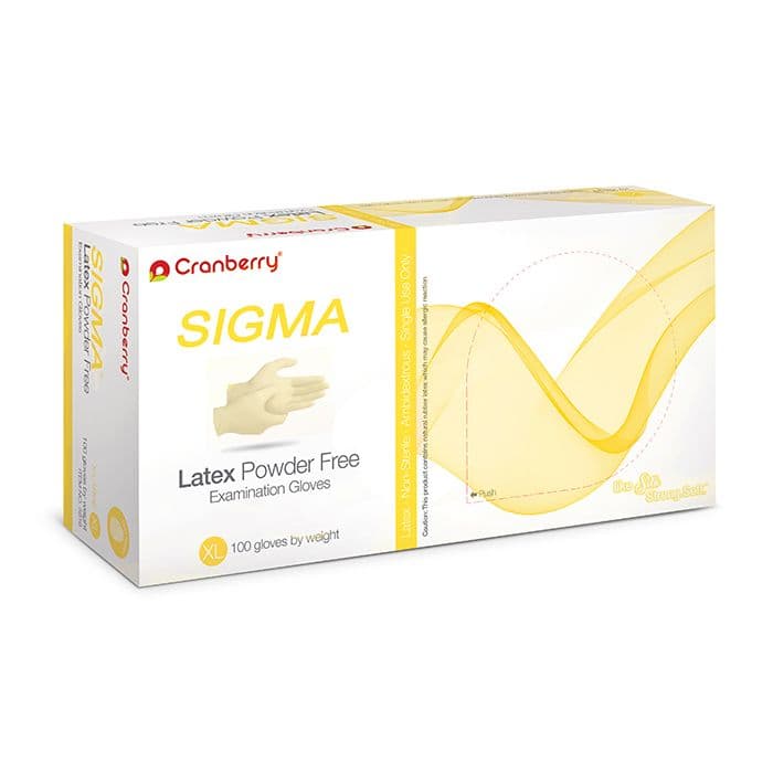 Cranberry® SIGMA Powder Free Latex Exam Gloves, Medium, White, 100/Box, CR5817 thumbnail 13
