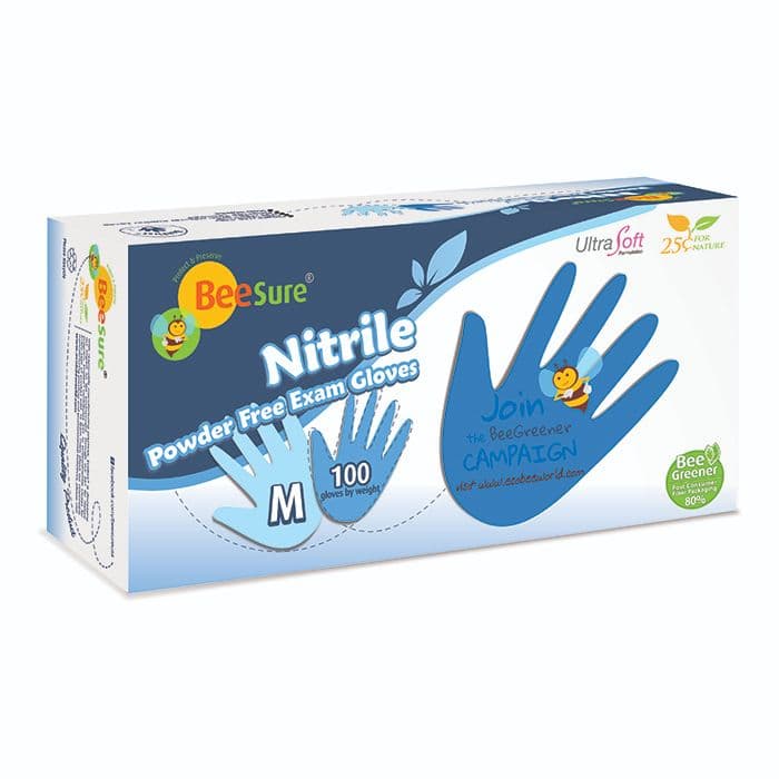 BeeSure Nitrile Exam Gloves, Powder-Free, Non-Sterile, Large, Blue, 100/Box, BE1118 thumbnail 15