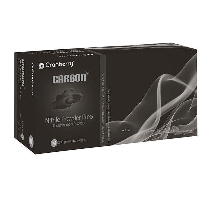 Cranberry Carbon Nitrile Exam Gloves, Powder-Free, Non-Sterile, Extra Small, Black, 200/Box, CR3235 thumbnail 21
