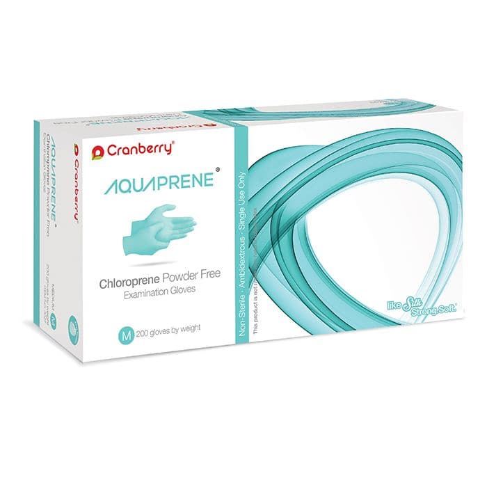 Cranberry AquaPrene Chloroprene Exam Gloves, Powder-Free, Non-Sterile, Extra Small, Aqua Blue, 200/Box, CR3025 thumbnail 14