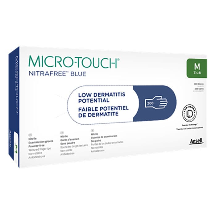 Micro-Touch® Nitrafree™ Nitrile Exam Gloves, Powder Free, Non-Sterile, Small (6.5-7), Berry Blue, 200/Box thumbnail 13