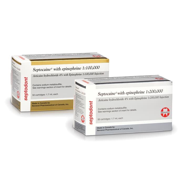 Septocaine Articaine HCl 4% and Epinephrine 1:200,000 Dental Anesthetic Cartridges, 1.7 mL, 50/Box, Silver, 01A1200 thumbnail 20