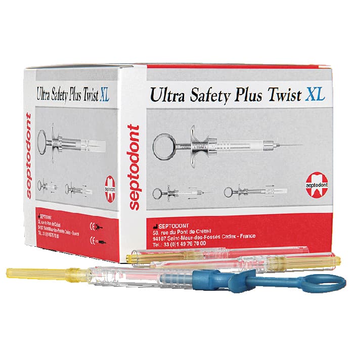 Septodont Ultra Safety Plus Twist XL Sterile Dental Needles, 27 Gauge Short (Orange), 100/Box with 1 Syringe Handle, 01N4571 thumbnail 11