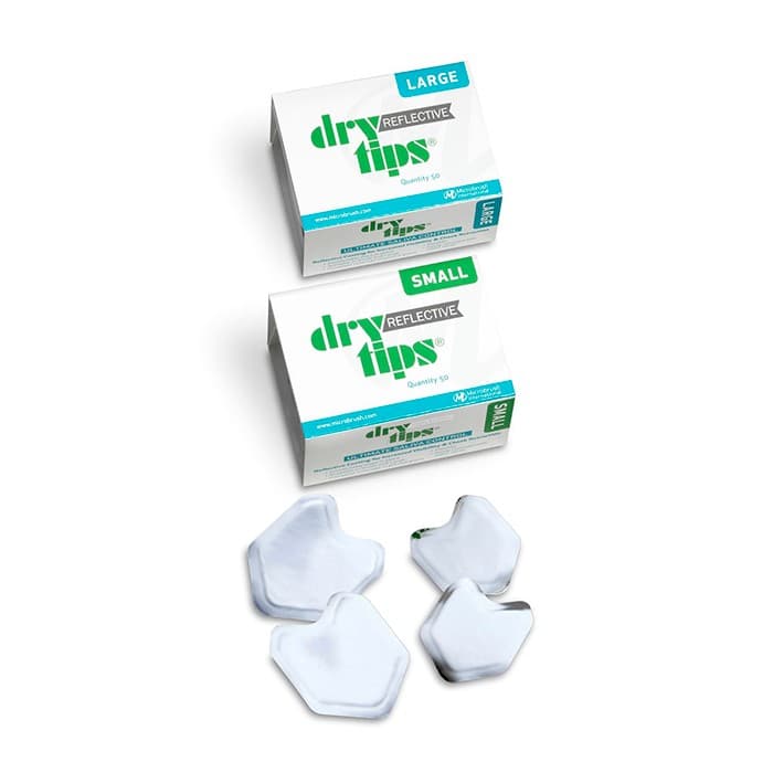 Microbrush Reflective DryTips, Large (Adult), Silver, 50/Box, 291726 thumbnail 13
